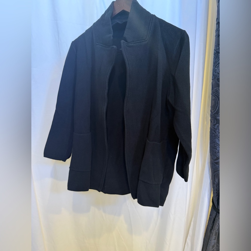 Quince Black Heavier Cardigan Jacket